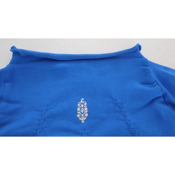 FP Movement 58586025 Women's Sz M/L Blue Good Karma High Neck L/S Layer Top $88 - Picture 5 of 9